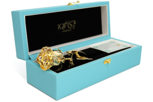 Gold Rose in Tiffany Giftbox